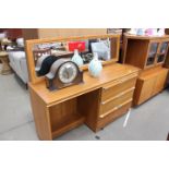 Teak effect dressing table plus hi-fi stand and entertainment cabinet