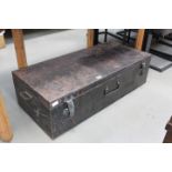 Painted tin trunk