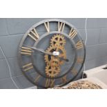 Metal quartz wall clock