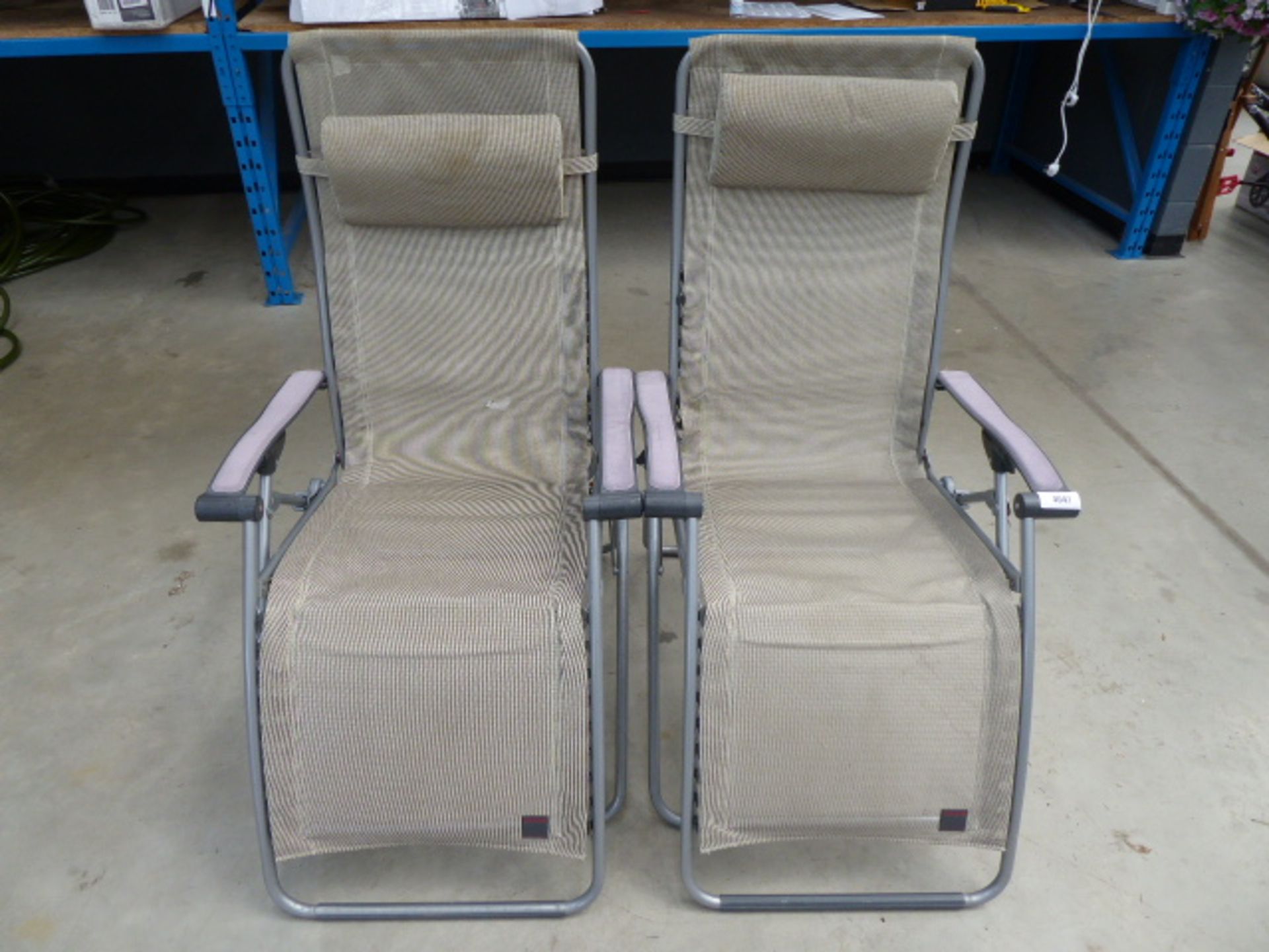 2 Lafuma garden reclining chairs - Image 2 of 2