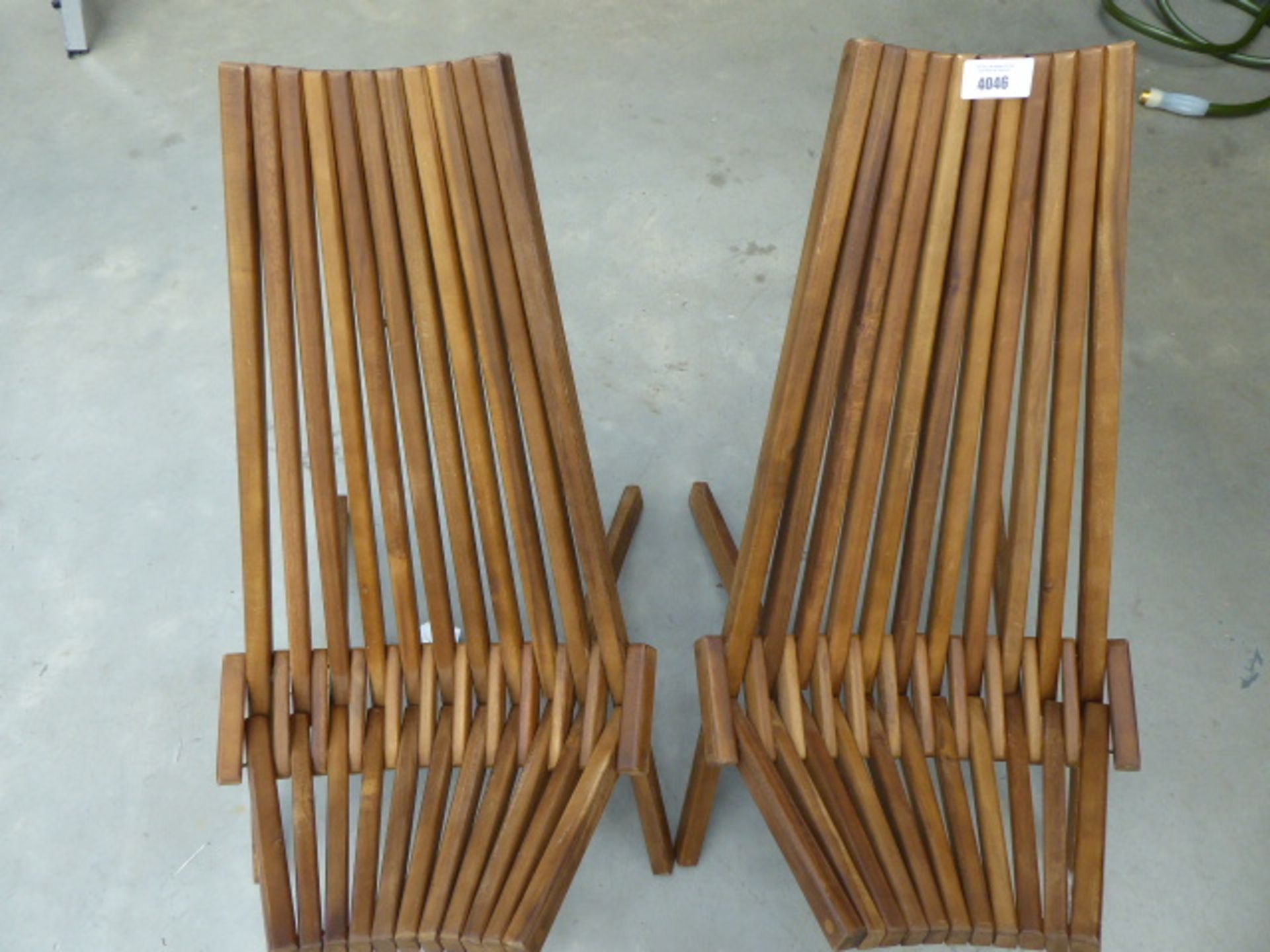 2 Clevermade wooden garden chairs