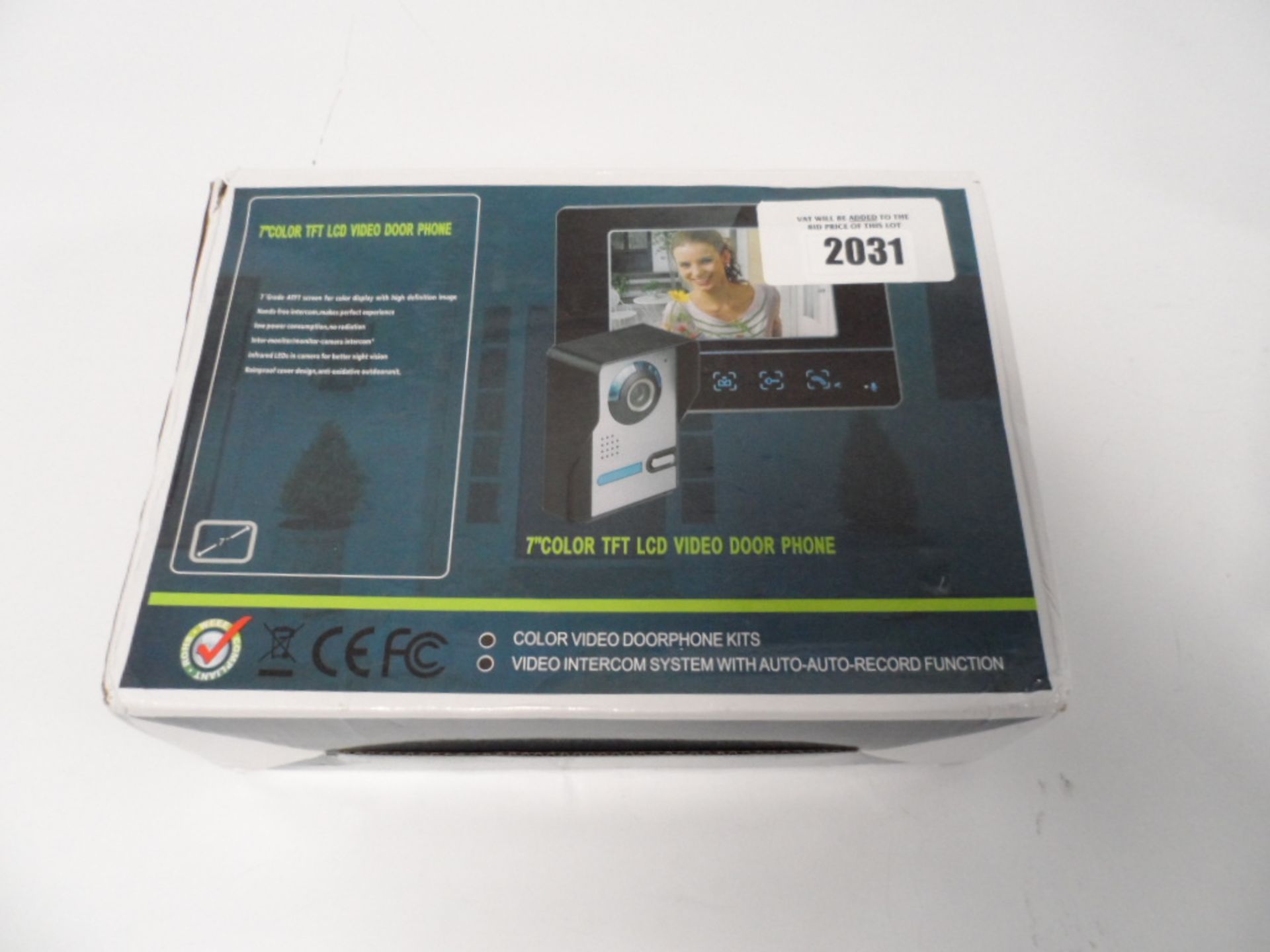 7'' colour tft lcd video door phone in box.