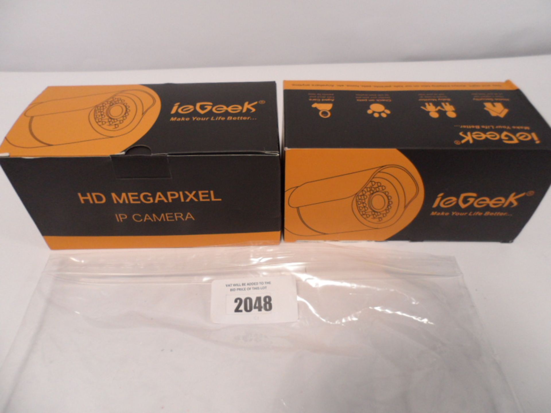 Two IeGeek wifi cctv camera boxed