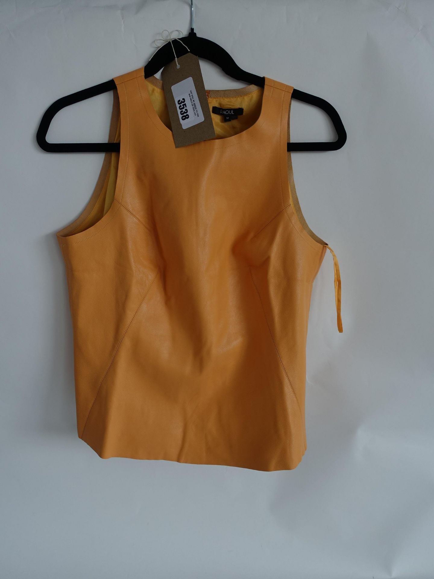 Raoul orange leather vest size medium