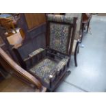 Upholstered American rocking chair