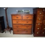 A Victorian mahogany chest of drawers two over three