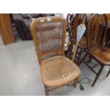 Oak chair with Bergere seat and back