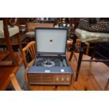 An HMV portable record player