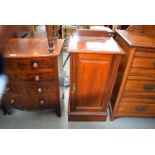 A mahogany pot cupboard