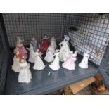 5222 A cage of Royal Doulton ladies