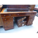 Late Victorian twin pedestal desk