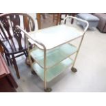 Metal 3 tier tea trolley