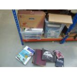 Four boxes of railway and train related DVDs, reference books, magazines etc.