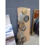 Two metal wall art panels