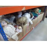 Six boxes of porcelain dolls