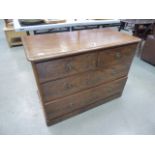 5198 A flame mahogany chest of two over two drawers