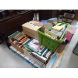 Pallet with a qty of steam train and railway related reference books plus classic novels