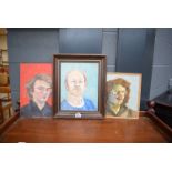 5005 Tich Herald three oil portraits