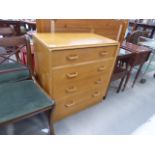 1950's oak chest of 4 drawers