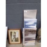 A quantity of modern wall hangings depicting coastal scenes