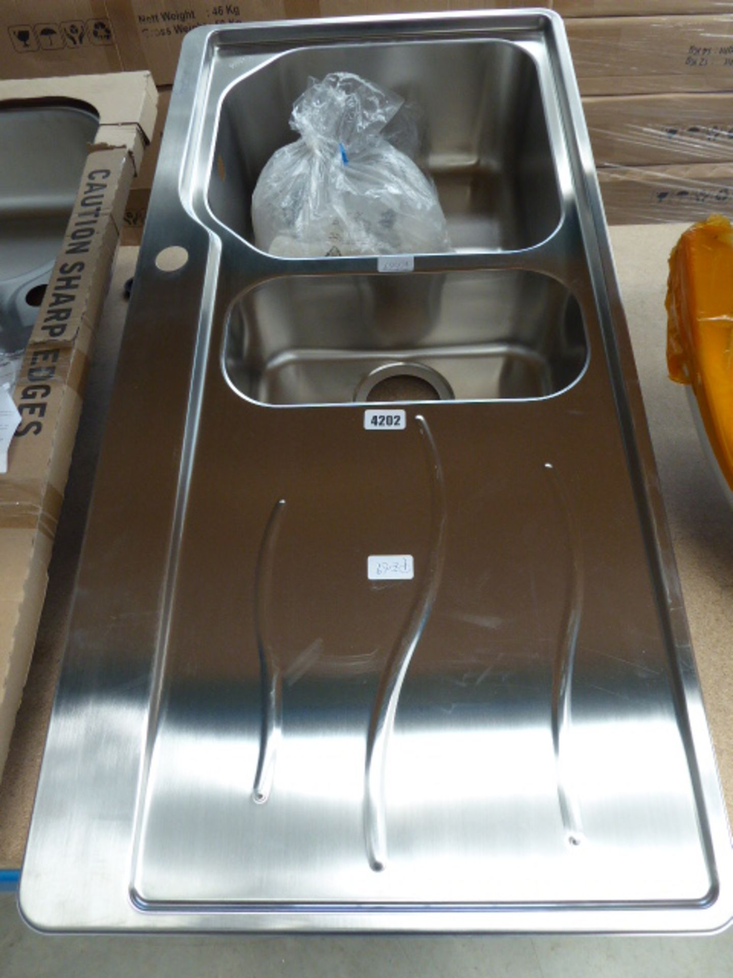 1 1/2 bowl stainless steel sink