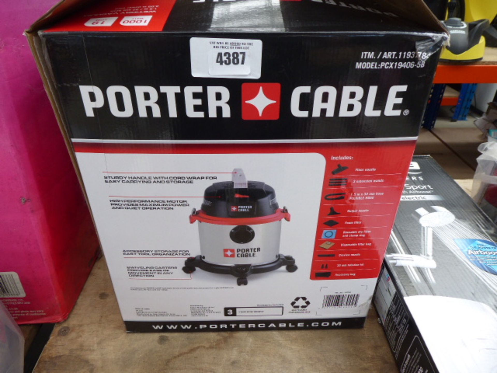 A Porter Cable vacuum