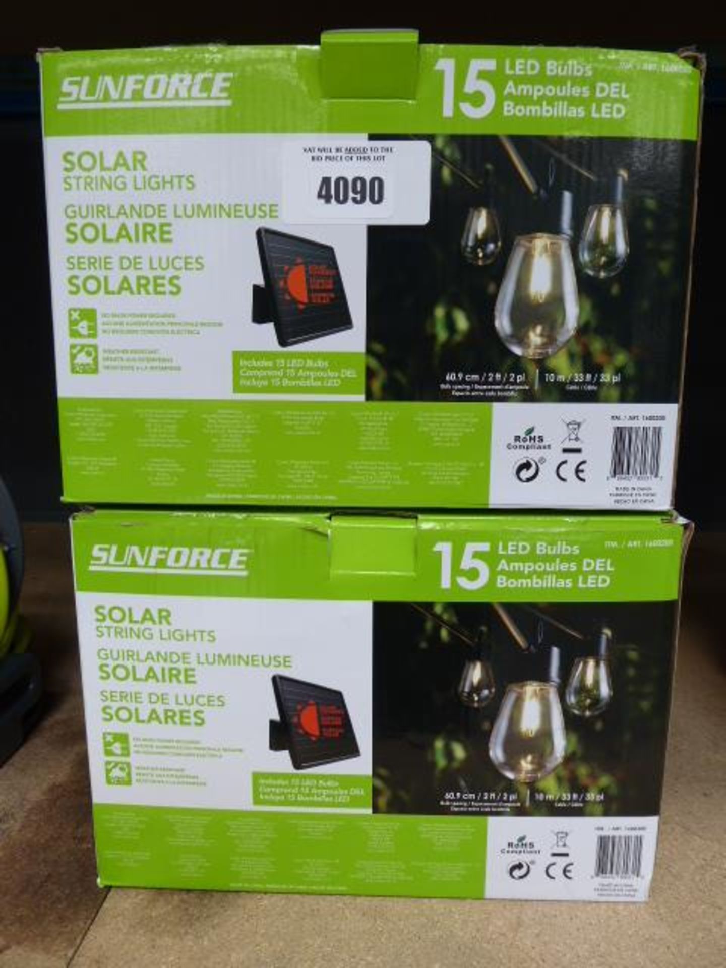 2 boxes of solar garden string lights