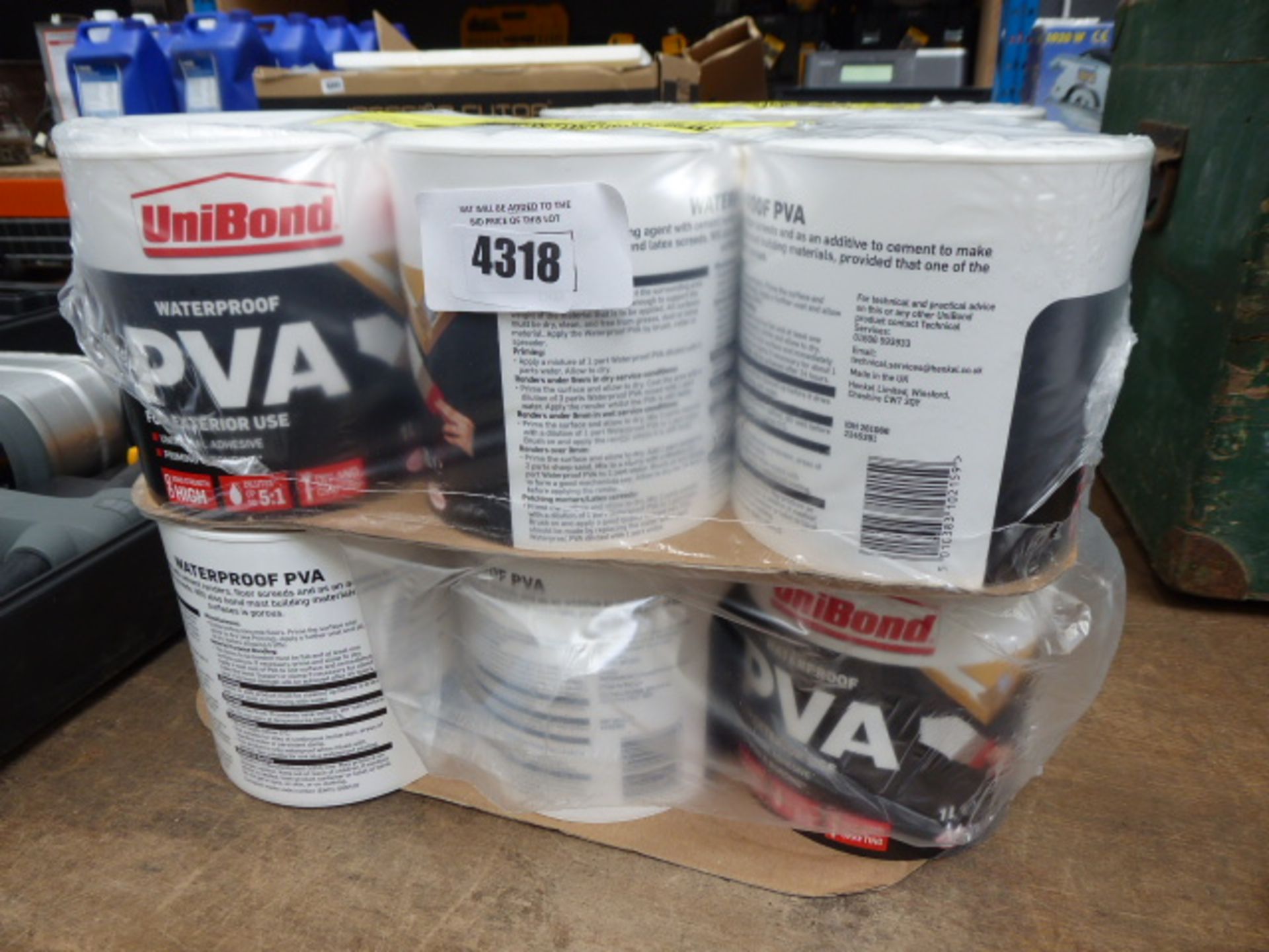 12 tins of PVA water proofer