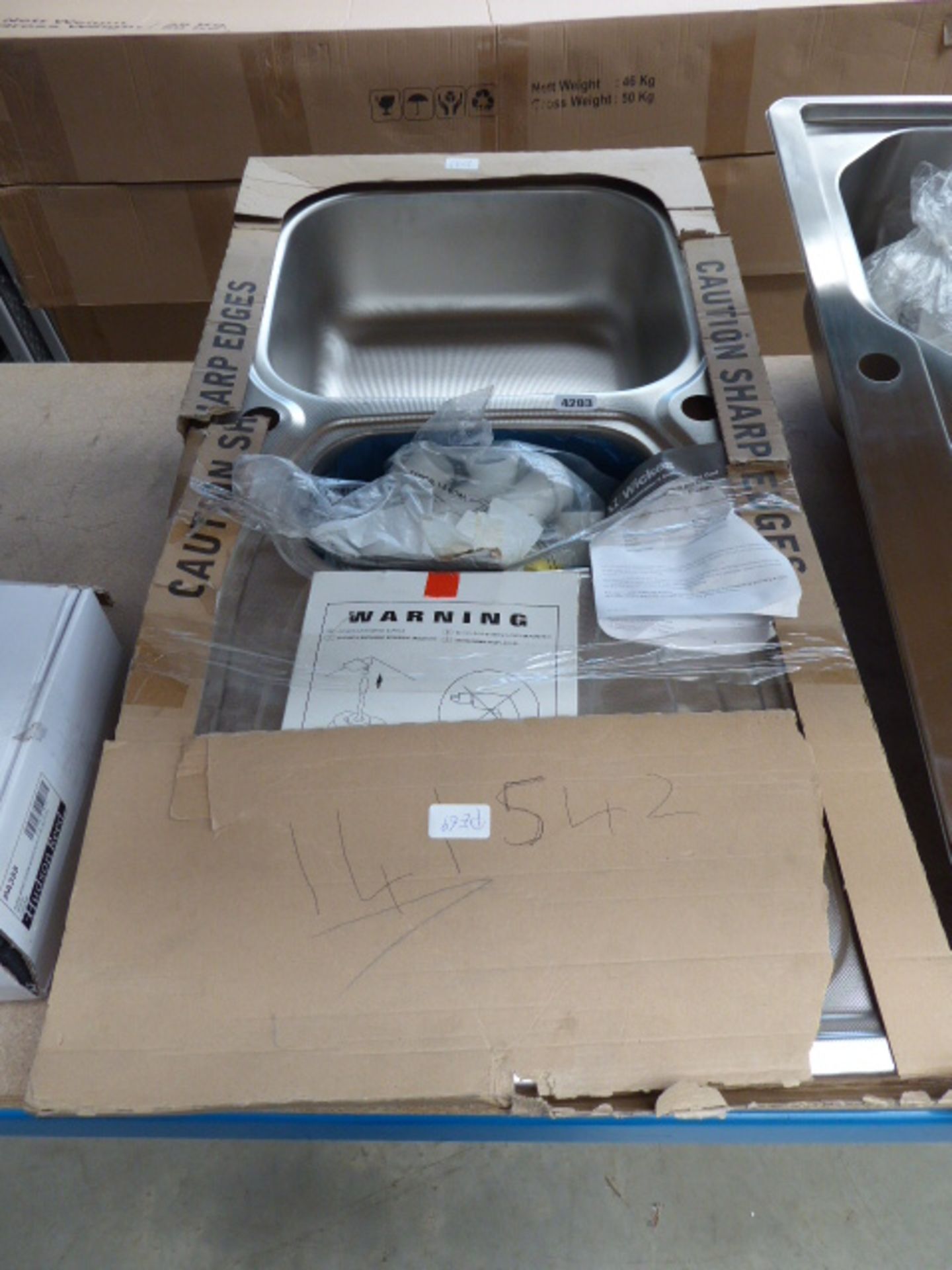 1 1/2 bowl stainless steel sink