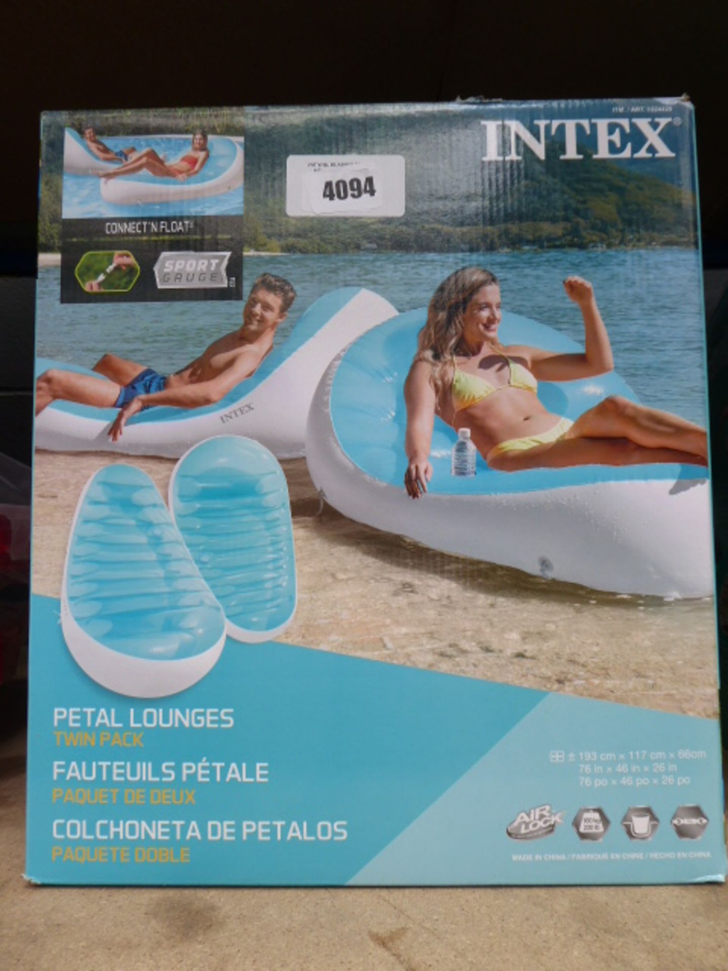 4177 Box containing inflatable loungers