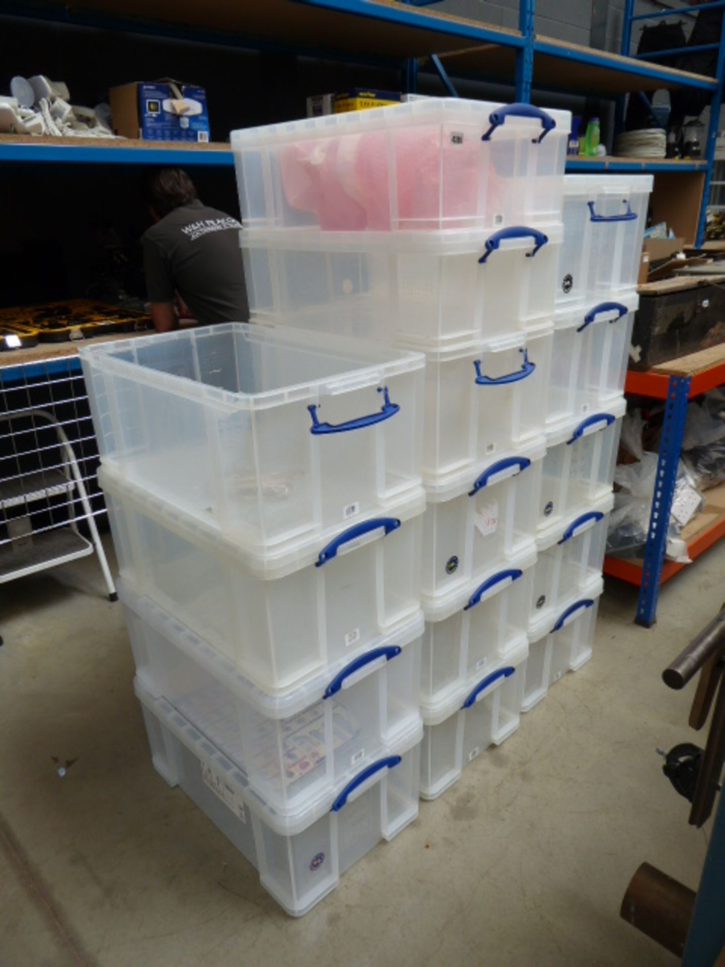 15 assorted size Ready Steady Store storage boxes