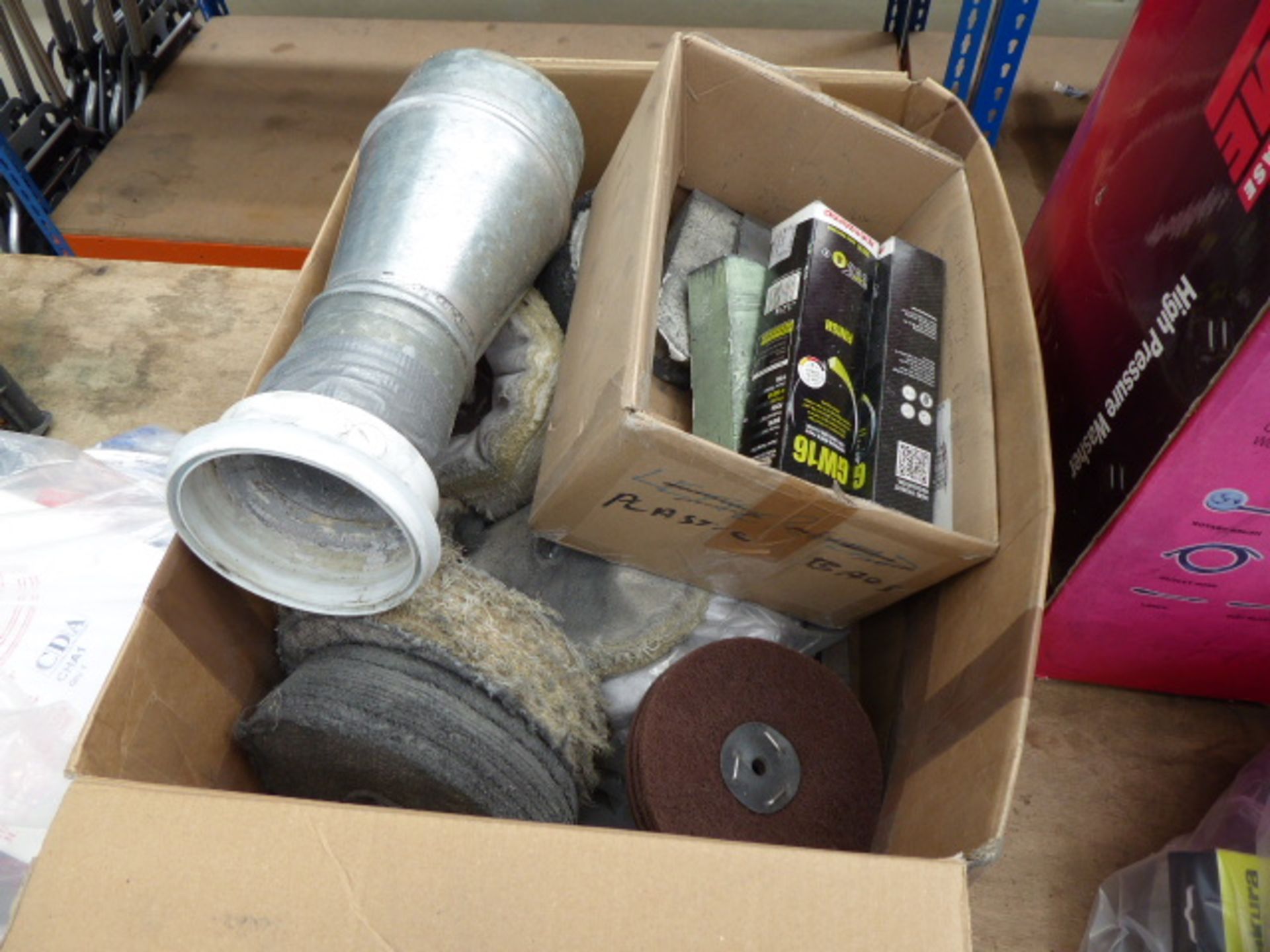 A box of polishing heads and finishing stones