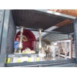 Cage containing candlesticks,