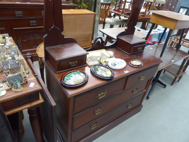 Edwardian mahogany mirror backed sideboard