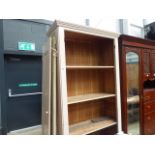 Painted pine double door cupboard (af)