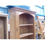 Pine open fronted bookcase