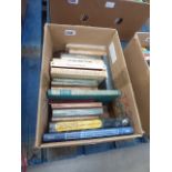 Box containing Italian history reference books