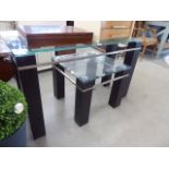 Glazed console table plus a matching lamp table