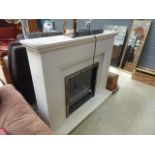 Electric fire with painted surround