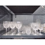 3 cages containing a large quantity of Waterford and other crystal