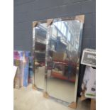 2 rectangular bevelled mirrors (af)