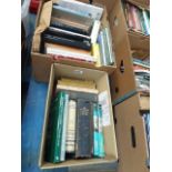 2 boxes containing botanical reference books