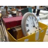 Box containing wall clock,