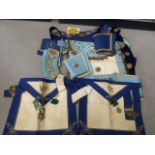 Box containing masonic regalia