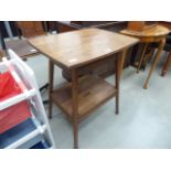 Arts & Caft oak 2 tier side table