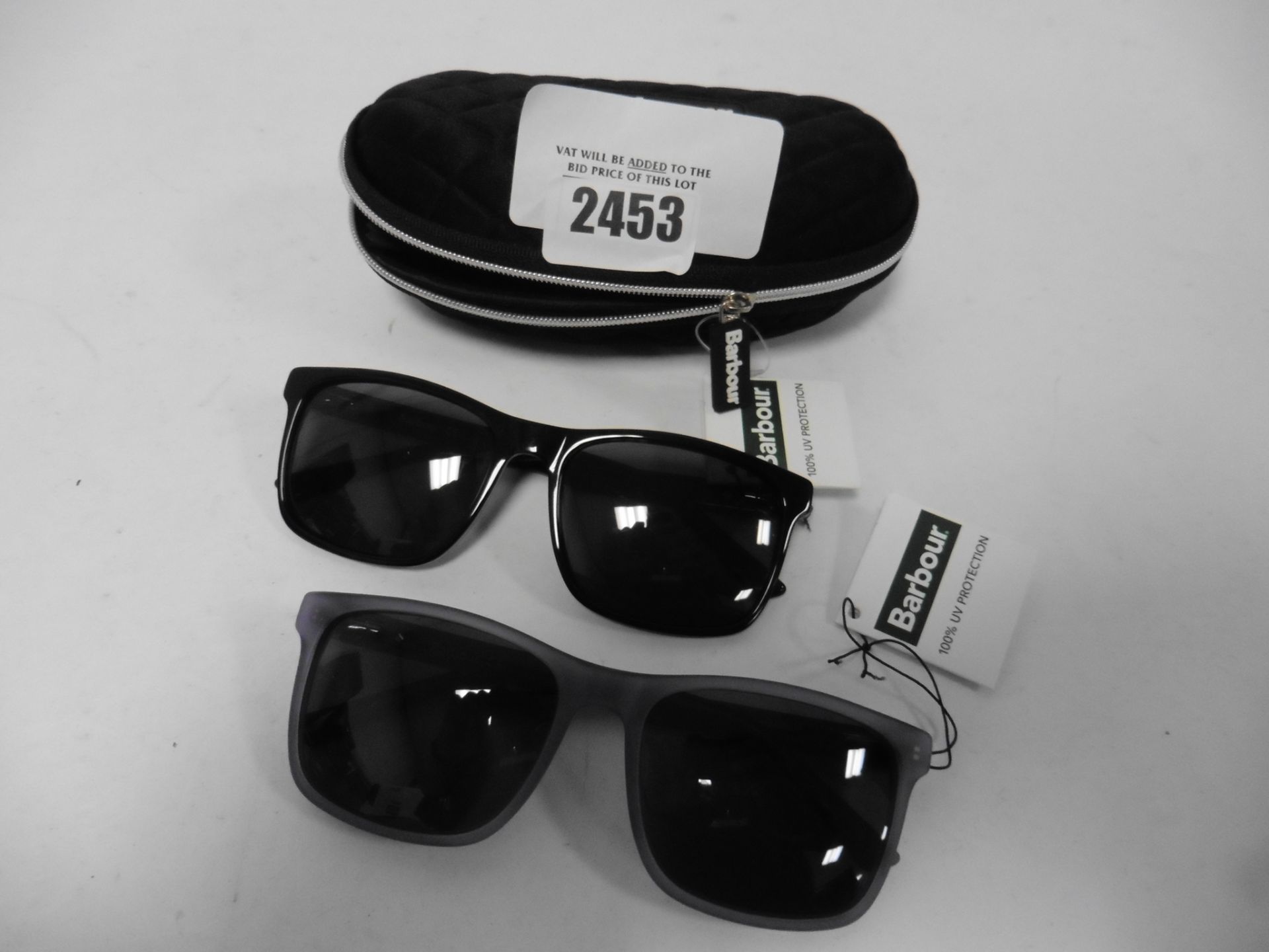 2 pairs Barbour sunglasses with one case
