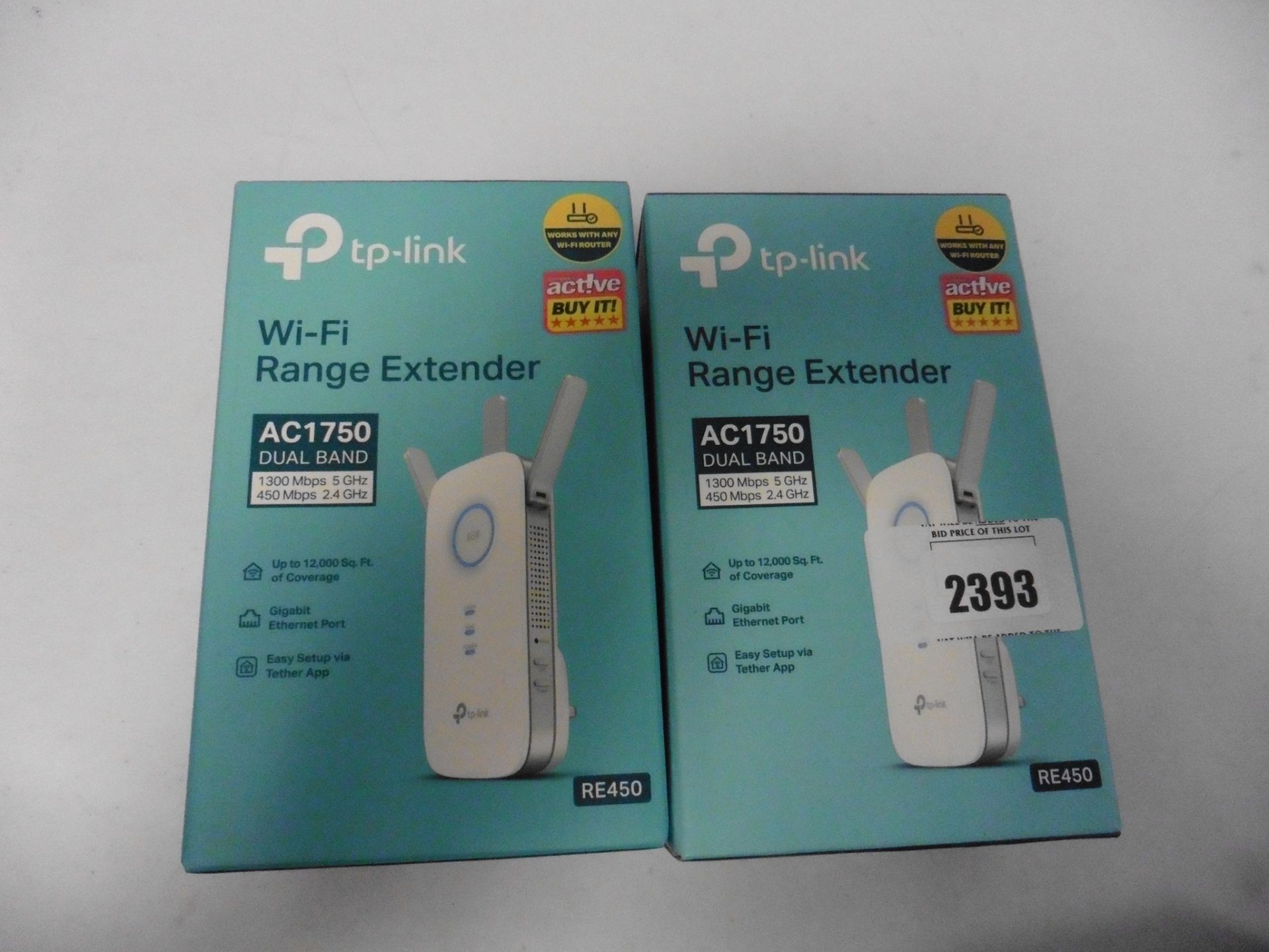 2 tp link AC1750 wifi range extenders in boxes