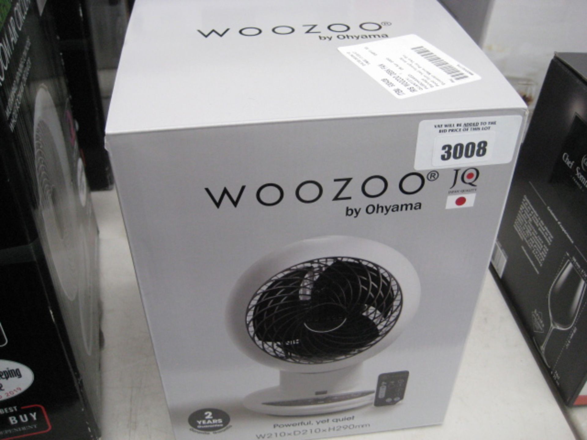 Boxed Woozoo desktop fan