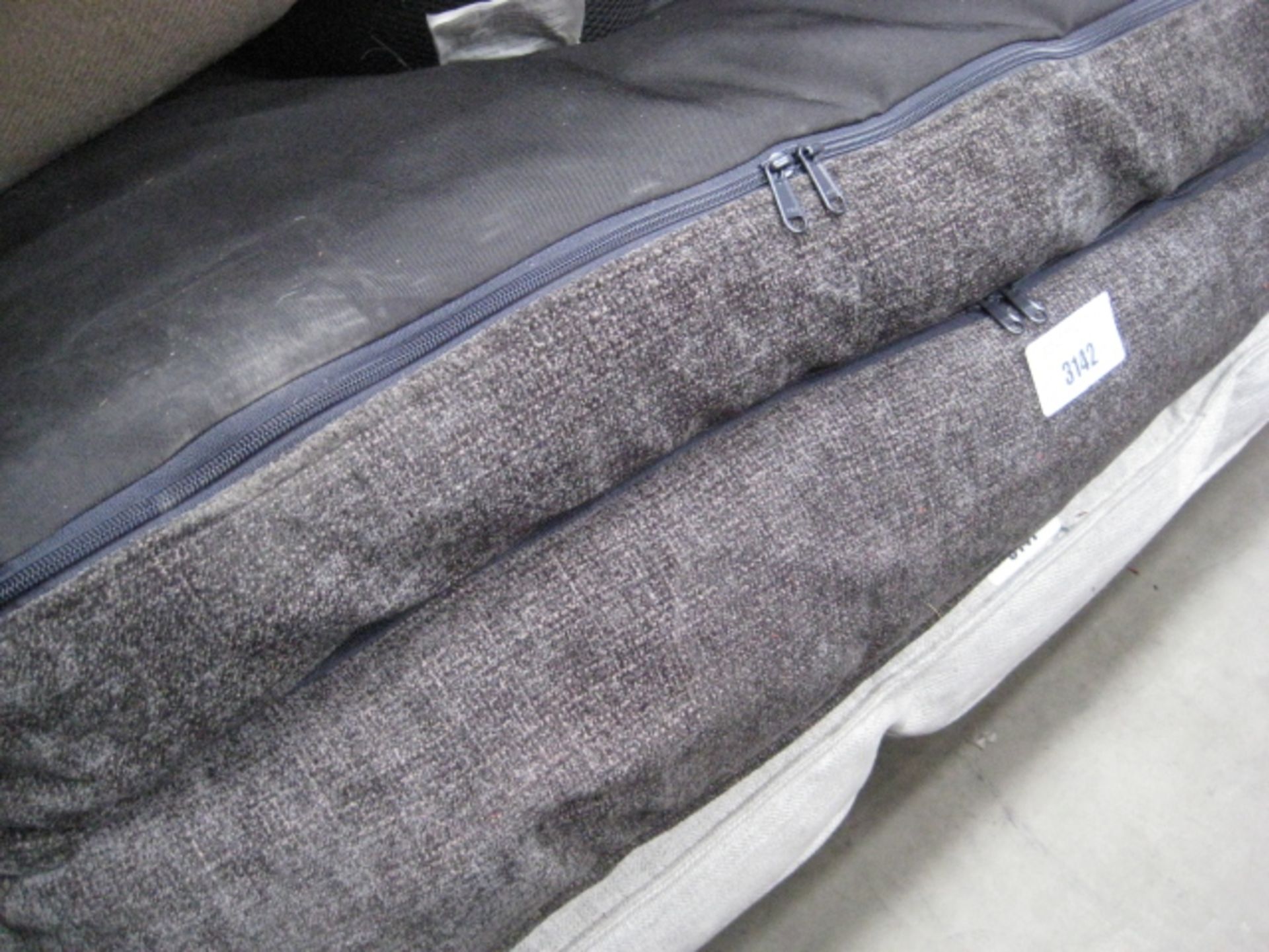 Large dark grey dog bed
