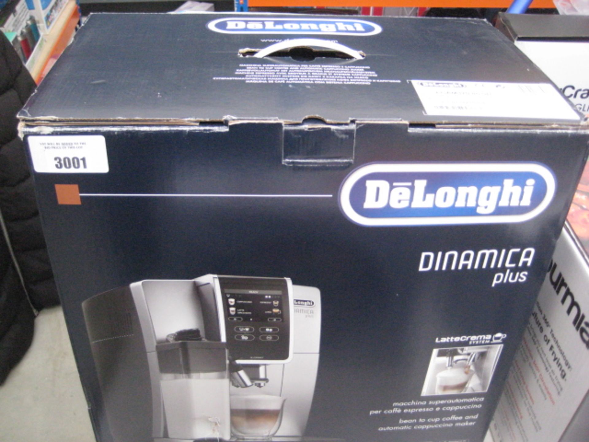 Boxed Delonghi Dinamica Plus latte creamer system